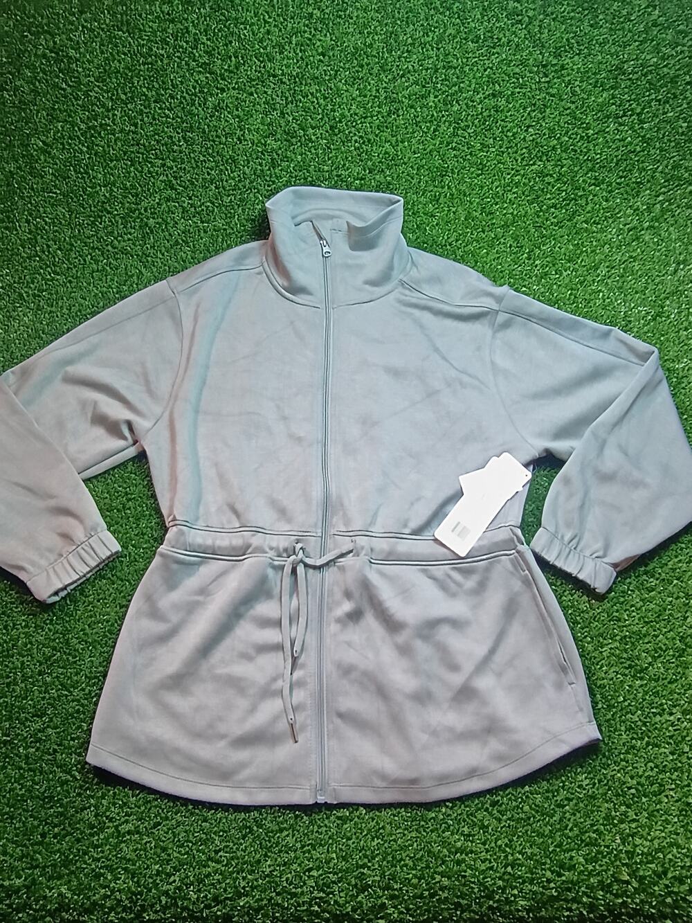 Harmony & Balance Cinch-Waist Full-Zip Athleisure Jacket LG